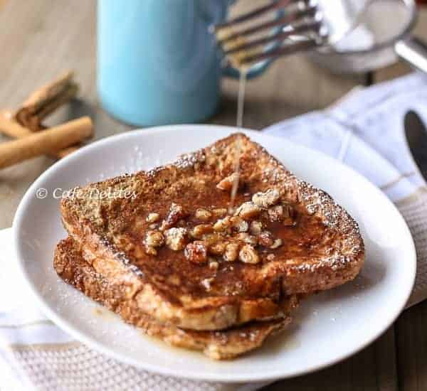 Throwing gingerbread flavours into the French Toast egg wash to make these beautiful toast Gingerbread French Toasts