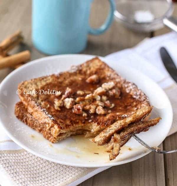 Throwing gingerbread flavours into the French Toast egg wash to make these beautiful toast Gingerbread French Toasts