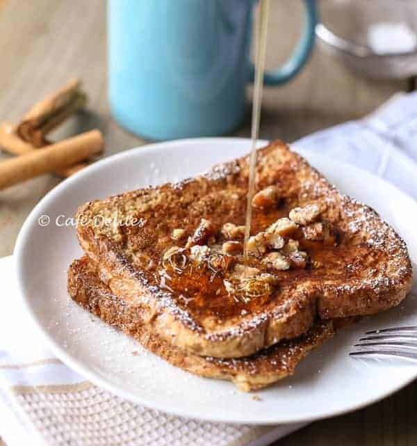 Throwing gingerbread flavours into the French Toast egg wash to make these beautiful toast Gingerbread French Toasts