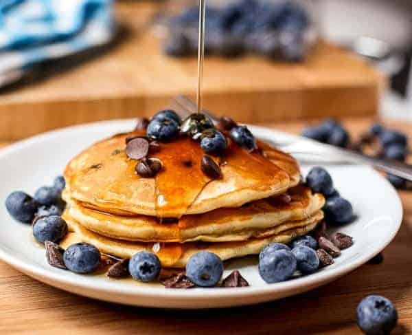 Blueberry Chocolate Chip Pancakes!