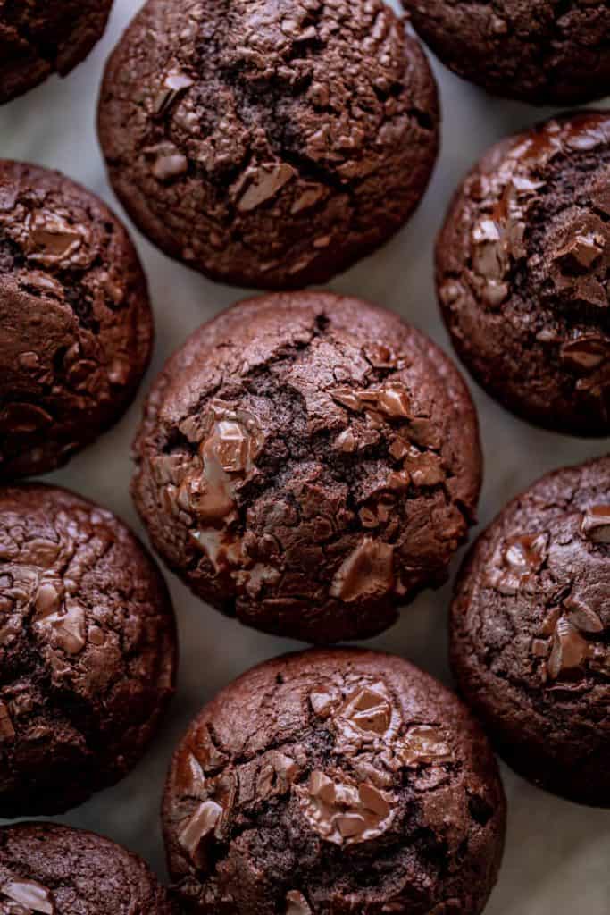 Double Chocolate Chunk Muffins Cafe Delites