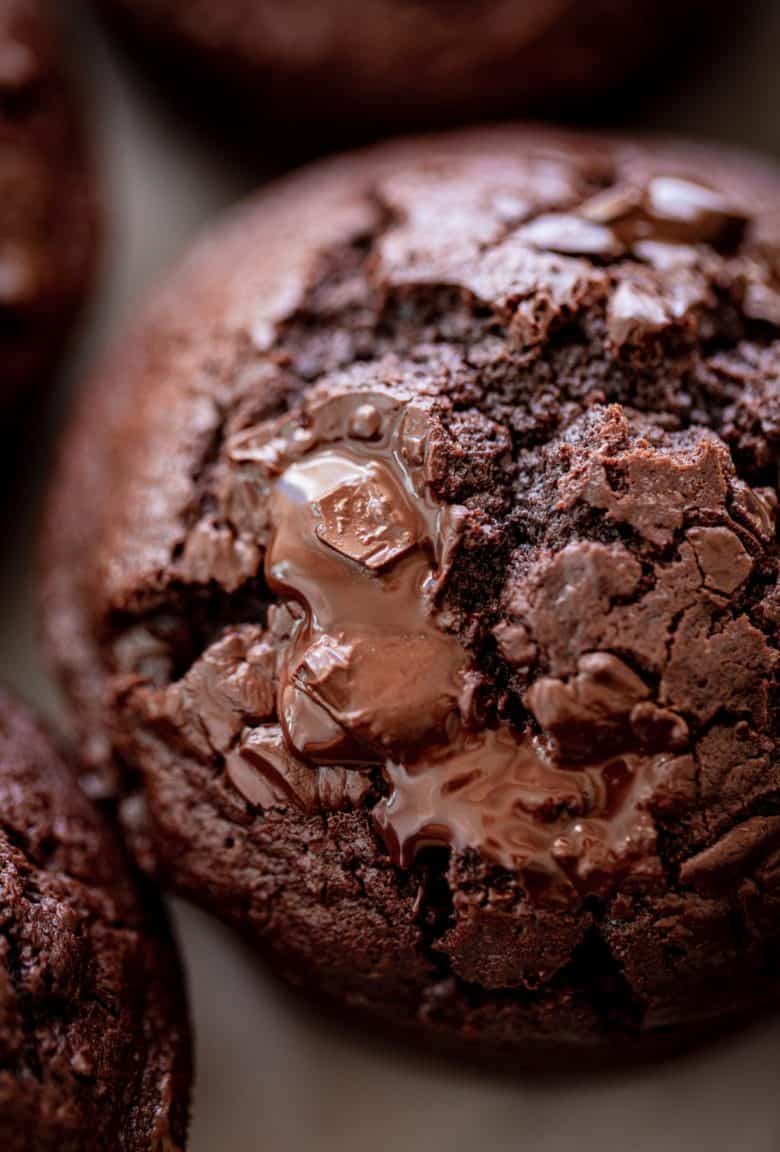 Double Chocolate Chunk Muffins | cafedelites.com