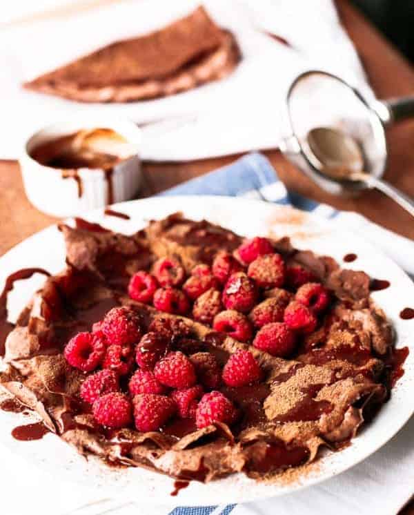 Chocolate Covered Raspberry Crepes - Cafe Delites