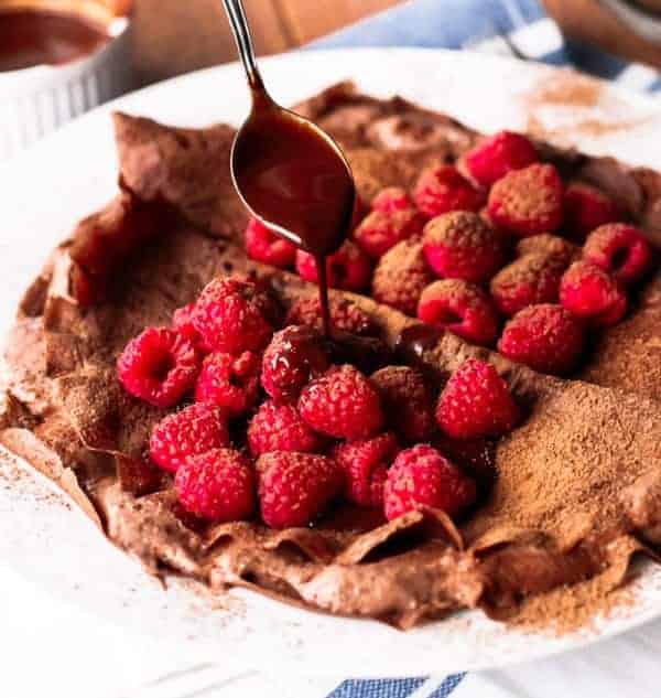 Chocolate Covered Raspberry Crepes