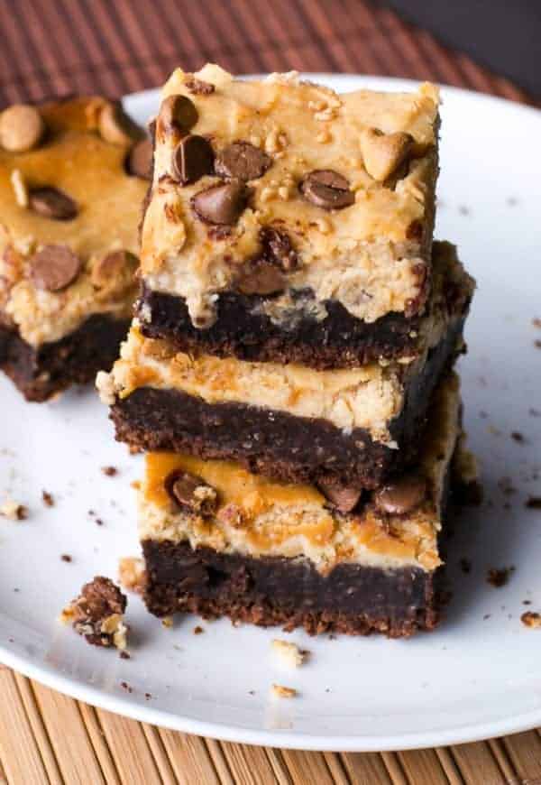 Chocolate Peanut Butter Cheesecake Brownies - Cafe Delites cafedelites.com