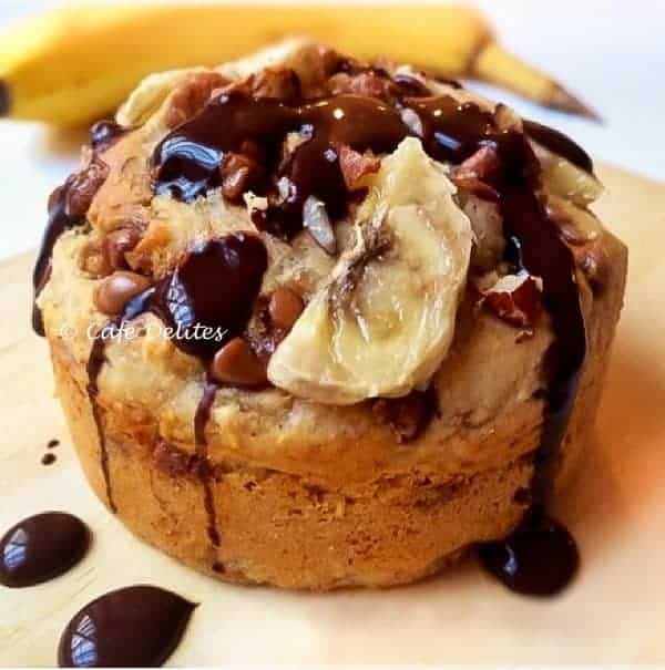 This single serve recipe is perfect for when you Jumbo Chunky Monkey Muffin