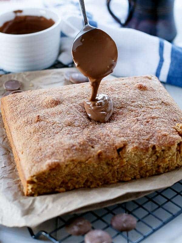 Churro Cake on https://cafedelites.com