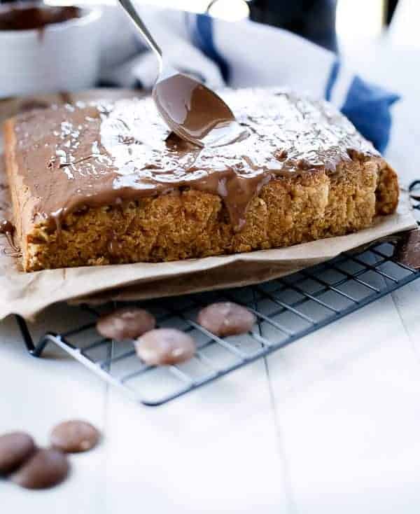 Churro Cake on https://cafedelites.com