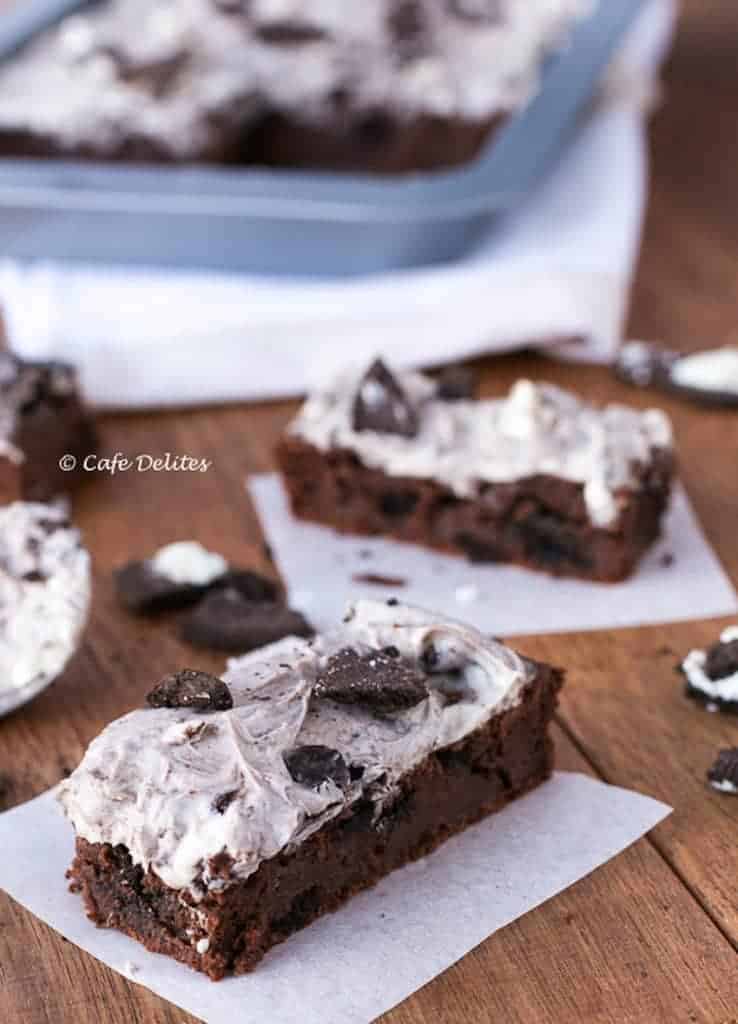 Cookies and Cream Brownies Cafe Delites