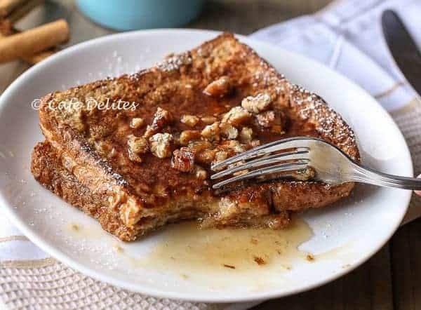 Throwing gingerbread flavours into the French Toast egg wash to make these beautiful toast Gingerbread French Toasts