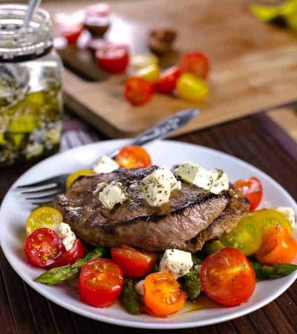  I found beautiful fresh and creamy Feta out grocery shopping Lamb and Feta Salad