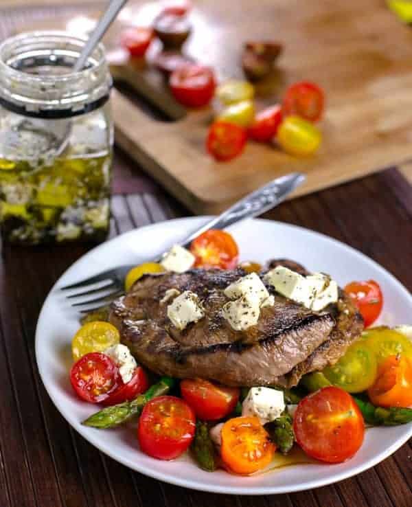  I found beautiful fresh and creamy Feta out grocery shopping Lamb and Feta Salad