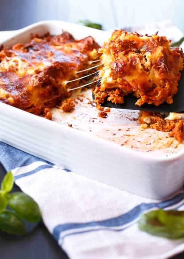  The perfect quick and easy meal to throw together for a hungry family only under  Chicken Pumpkin and Ricotta Lasagna