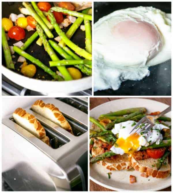 Pan Fried Asparagus with Poached Eggs Bruschetta Pan Fried Asparagus with Poached Eggs Bruschetta