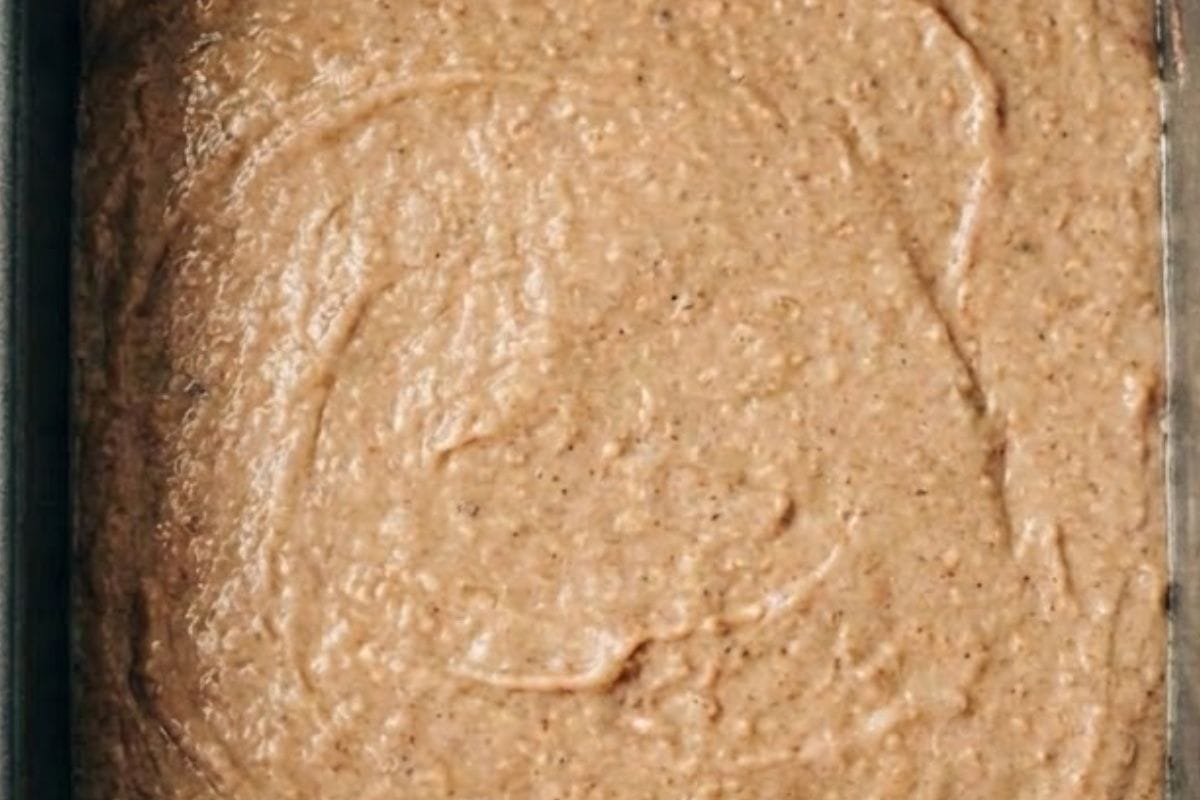 Pour the batter into the prepared pan and smooth the top evenly with a spatul - 5