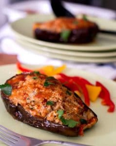 Beef Stuffed Eggplants - Cafe Delites