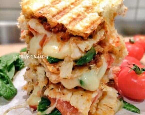 Turkey Medittaranean Toasted Sandwich - Cafe Delites