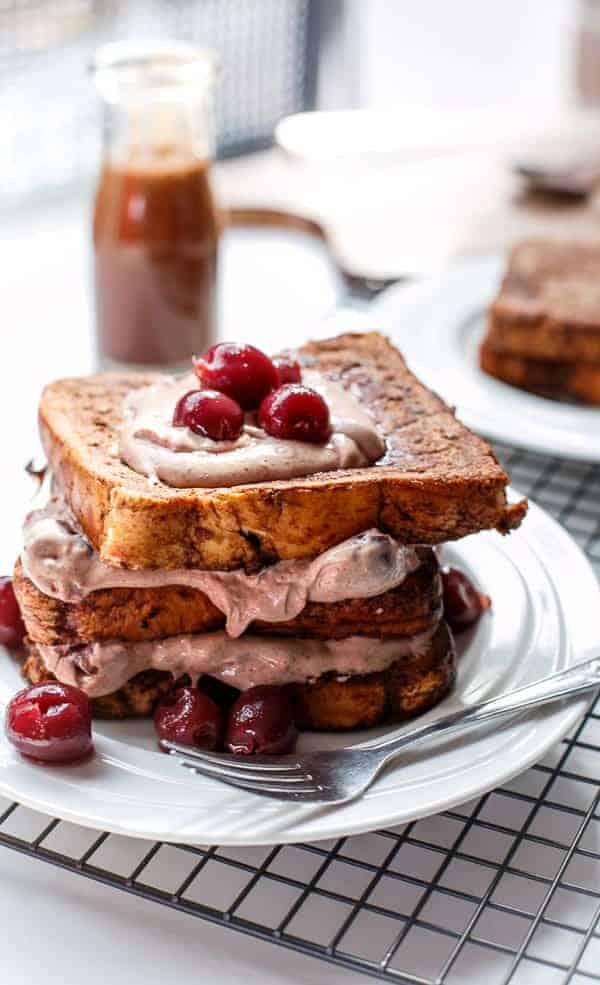 Double Chocolate Cherry Cheesecake French Toast