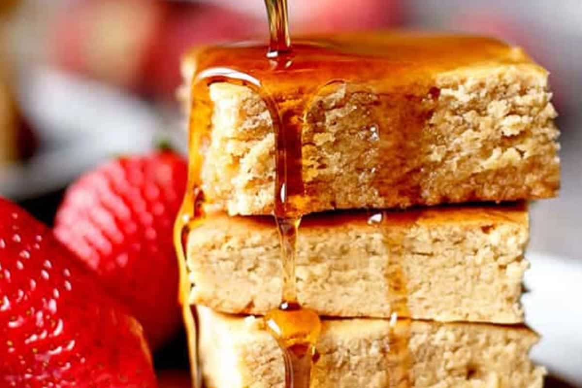 Close-up shot of Maple Blondies. - 10