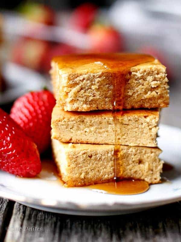 Pancake Maple Blondies https://cafedelites.com