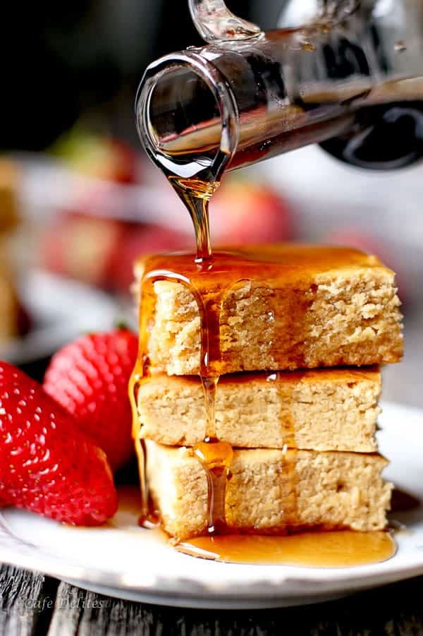 Pancake Maple Blondies https://cafedelites.com