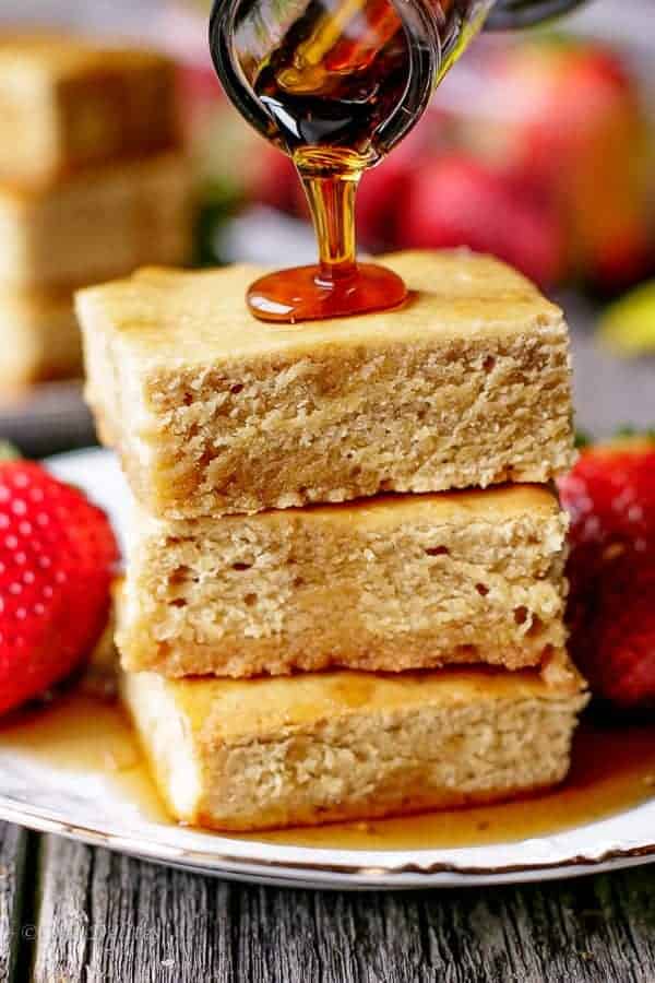 Pancake Maple Blondies https://cafedelites.com