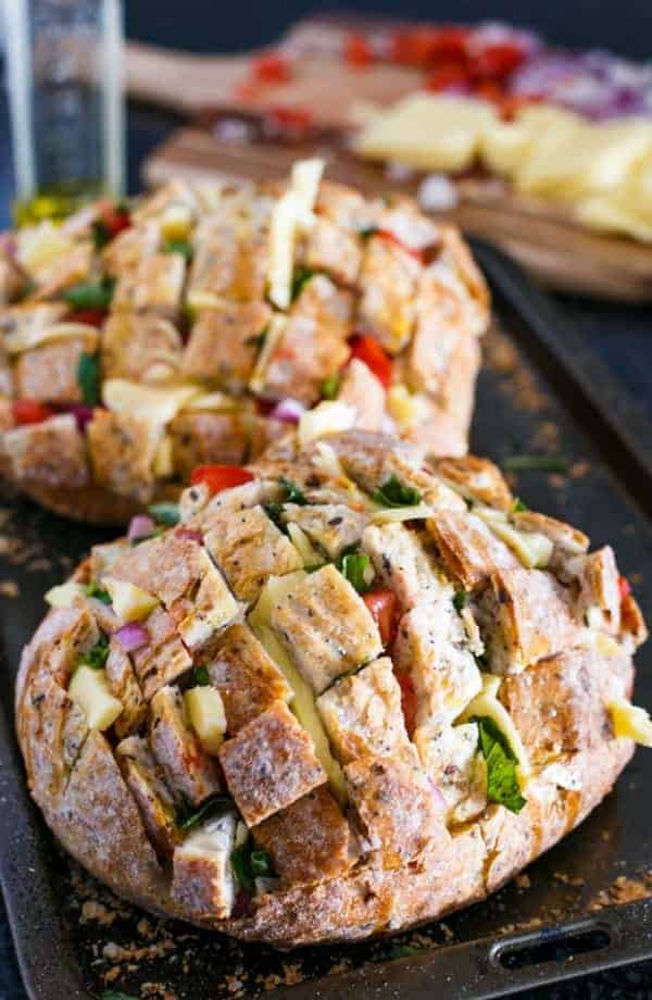 Cheesy Pizza Pull Apart Bread - Cafe Delites