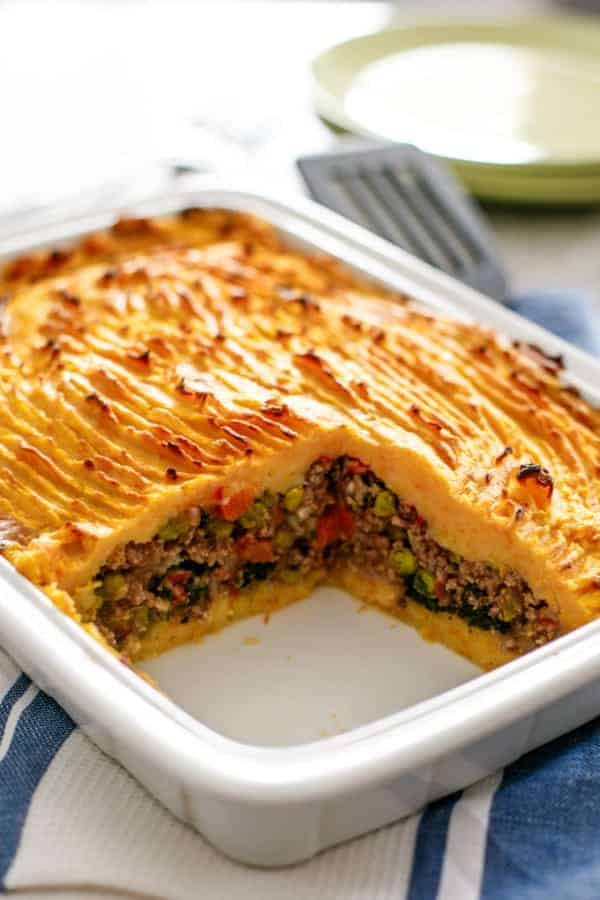 A piece missing from whole Shepards Pie 