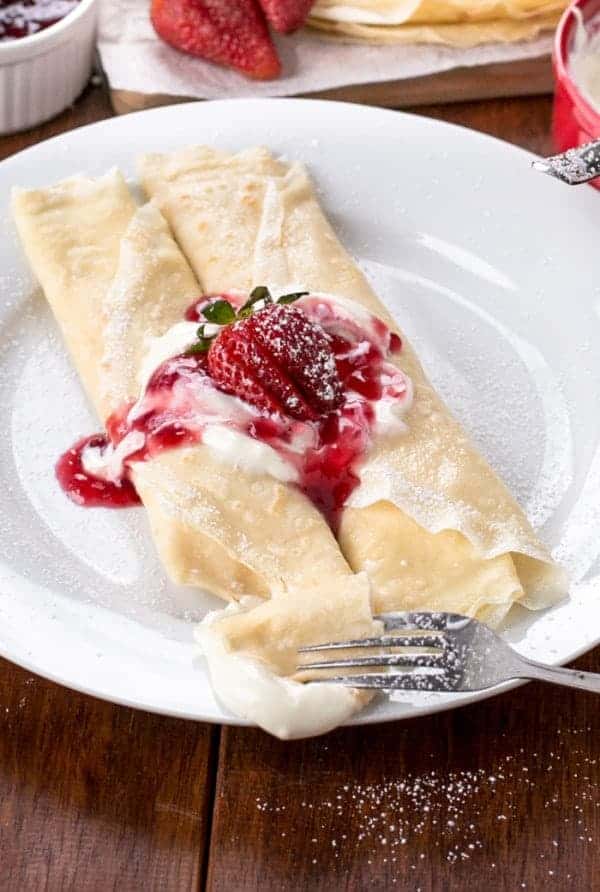 Strawberry Cheesecake Crepes