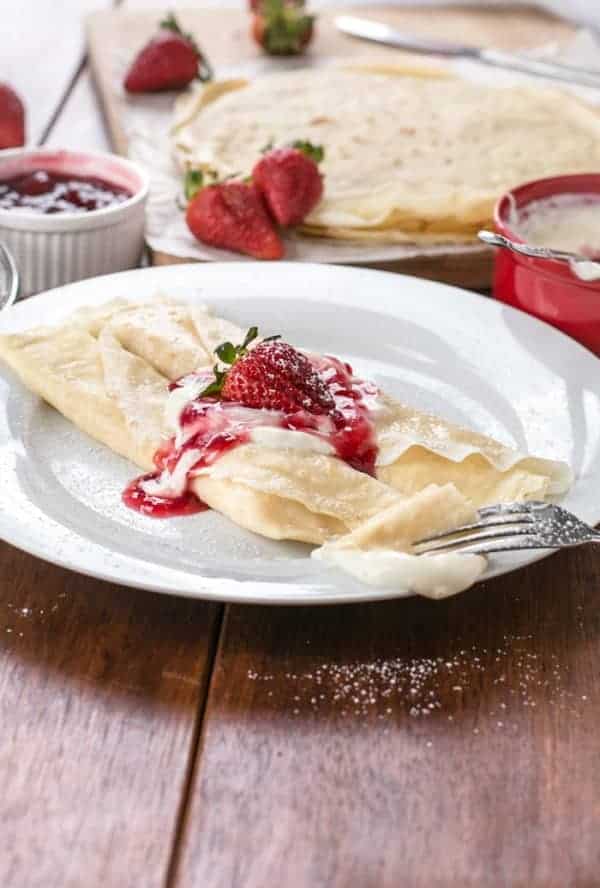 Strawberry Cheesecake Crepes - Cafe Delites