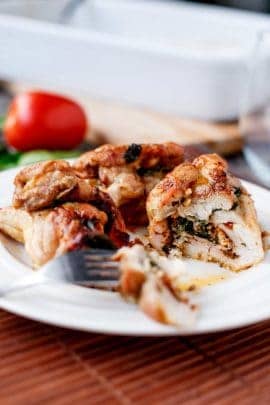 Feta, Bacon and Sundried Tomato Stuffed Chicken Rolls