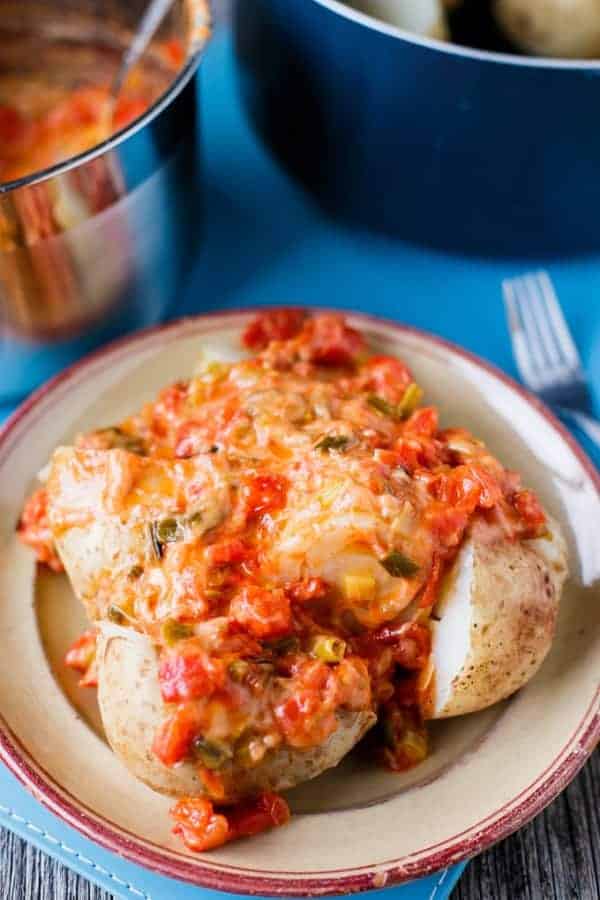 Perfect potatoes with a cheesy tomato based sauce Cheesy Potatoes