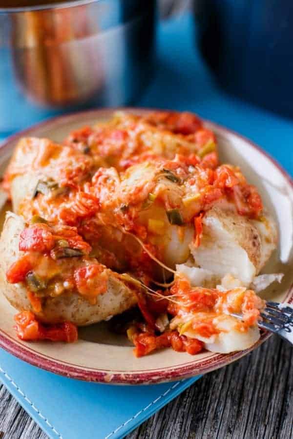 Perfect potatoes with a cheesy tomato based sauce Cheesy Potatoes