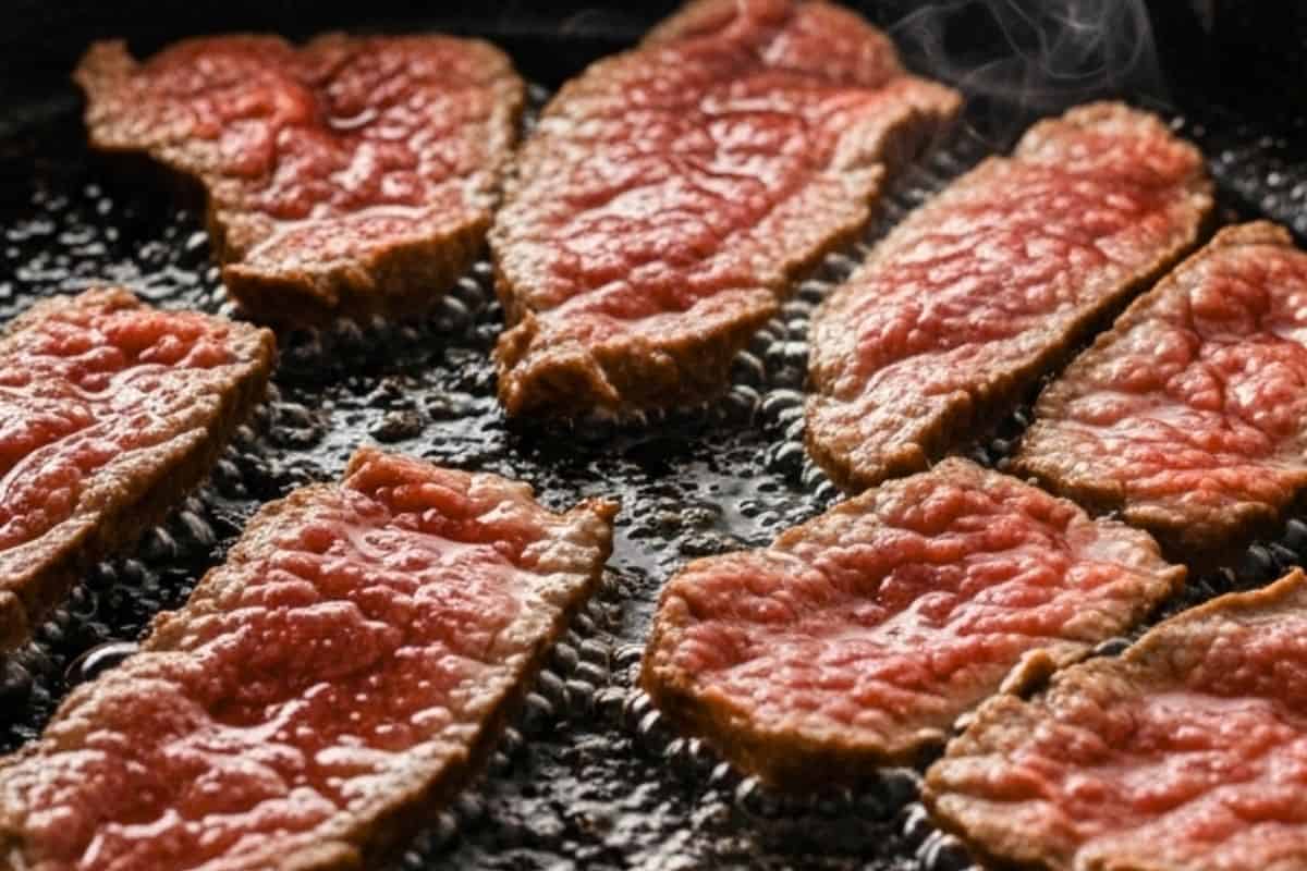 Heat a large pan over medium-high heat and fry the beef fillet 