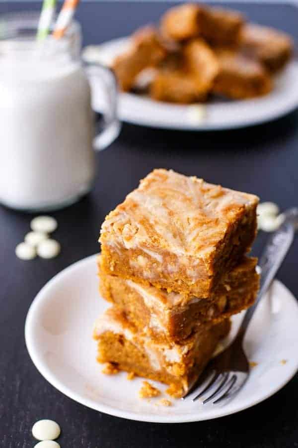 Cinnamon Cheesecake Swirl Pumpkin Cake Slice-1