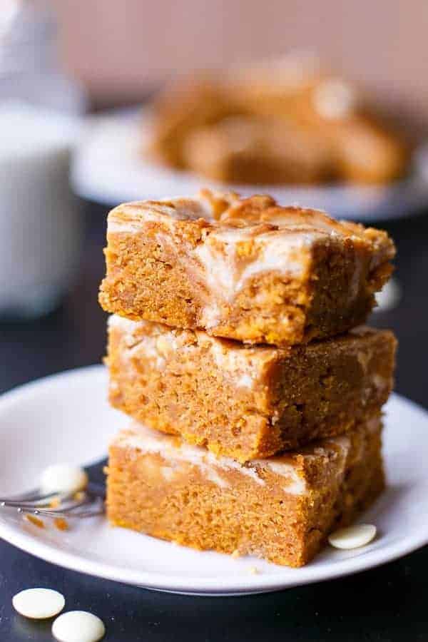 Cinnamon Cheesecake Swirl Pumpkin Bars