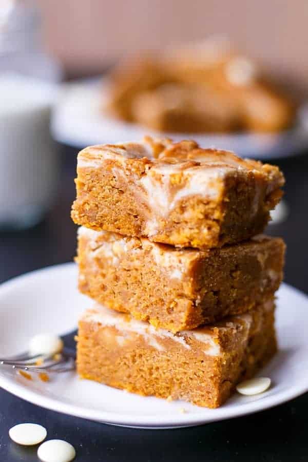 Cinnamon Cheesecake Swirl Pumpkin Cake Slice