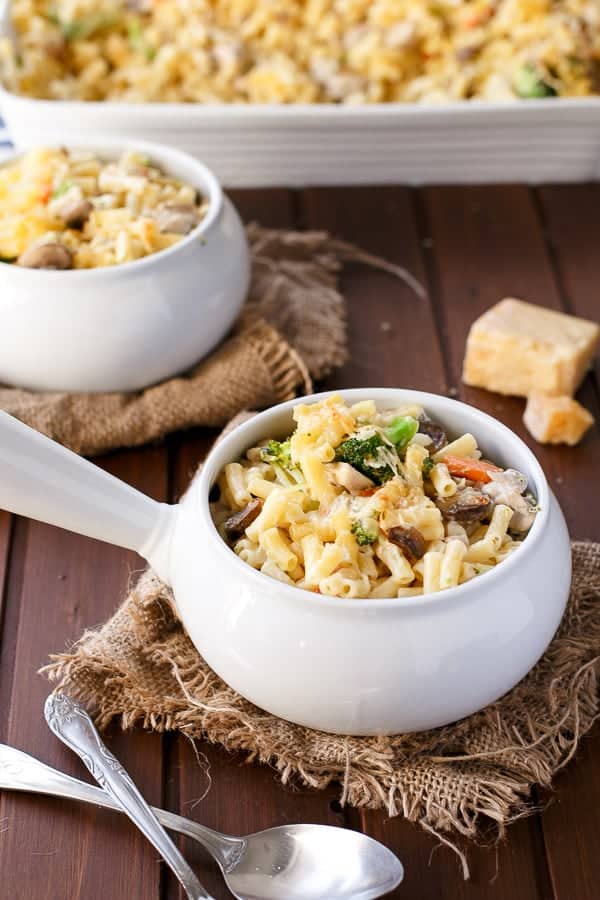 Creamy Chicken and Mushroom Macaroni Cheese Bake Creamy Chicken and Mushroom Macaroni Cheese Bake