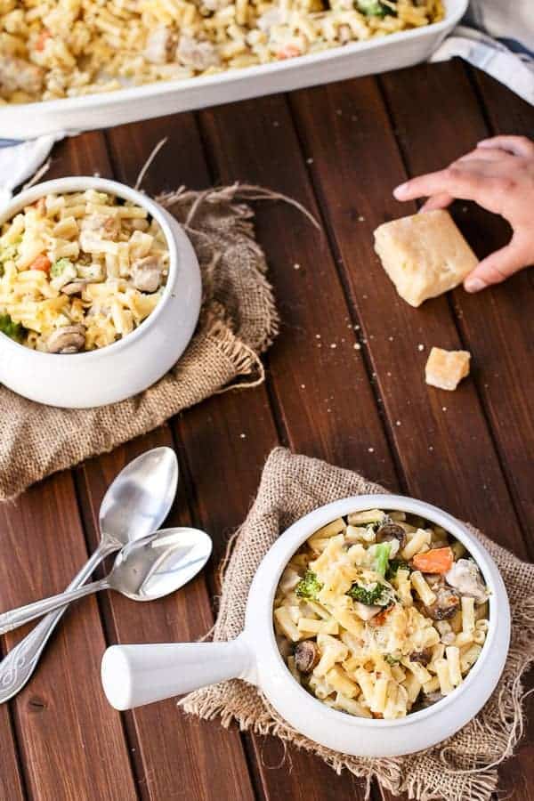 Creamy Chicken and Mushroom Macaroni Cheese Bake Creamy Chicken and Mushroom Macaroni Cheese Bake