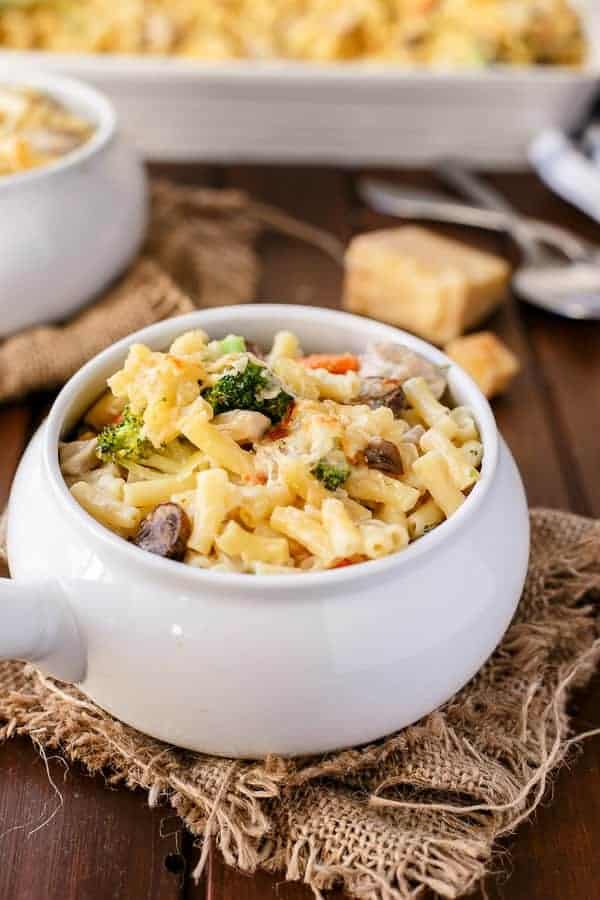 Creamy Chicken and Mushroom Macaroni Cheese Bake Creamy Chicken and Mushroom Macaroni Cheese Bake