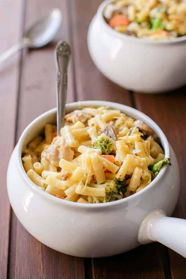 Creamy Chicken and Mushroom Macaroni Cheese - Cafe Delites