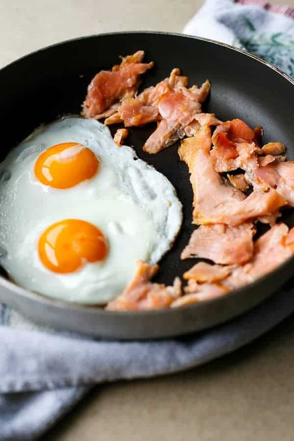 Crispy Smoked Salmon and Fried Egg Stack Crispy Smoked Salmon and Fried Egg Stack