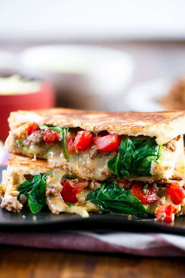 Loaded Taco Grilled Cheese https://cafedelites.com