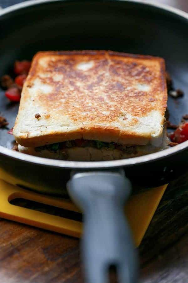 Loaded Taco Grilled Cheese https://cafedelites.com