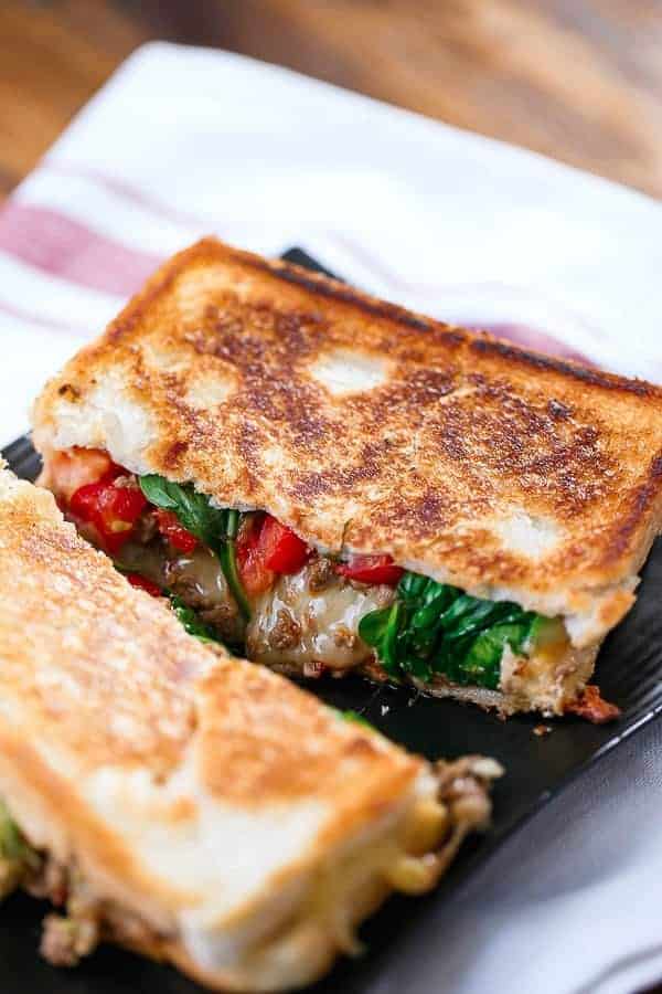 Ever wondered what to do with leftover Taco mince Loaded Taco Grilled Cheese