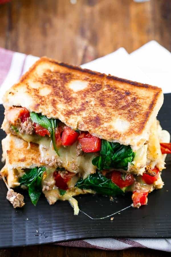 Ever wondered what to do with leftover Taco mince Loaded Taco Grilled Cheese