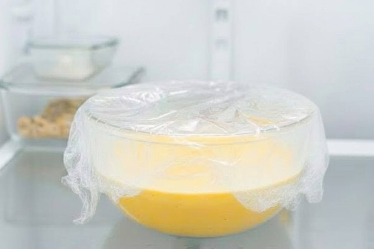 Place the mixture in the refrigerator for about an hour so it firms up and cools before assembling. - 5