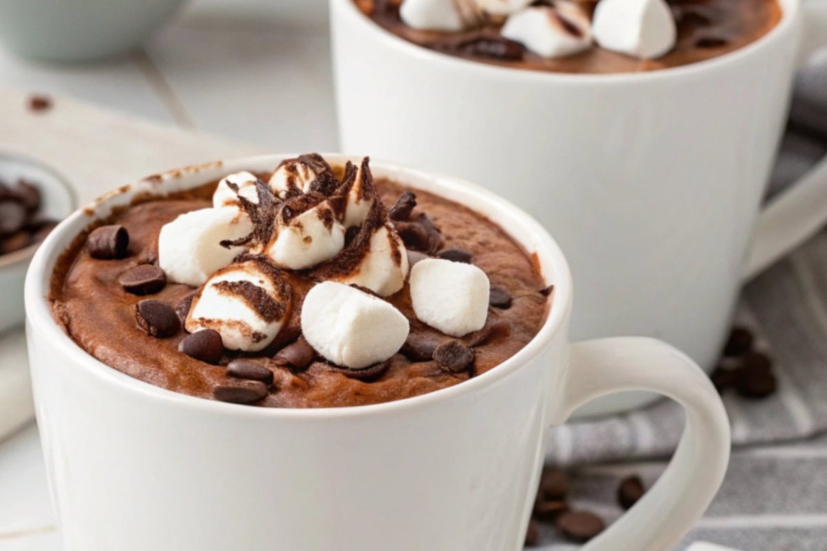 Pour the Nutella Hot Chocolate into mugs and top it with marshmallow, chocolate chip or extra swirl of Nutella