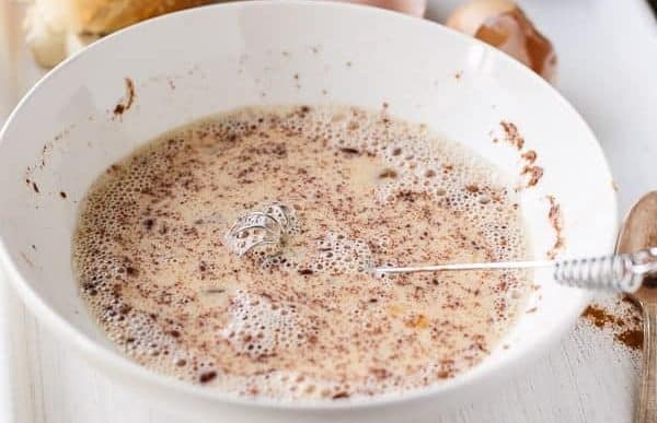 Egg wash in a bowl.