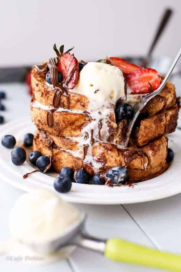 nutella stuffed churro french toast